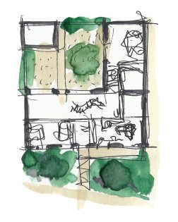 VIRA_arquitectura_Hospedaje_Doña_Elvira_Boceto_Plano