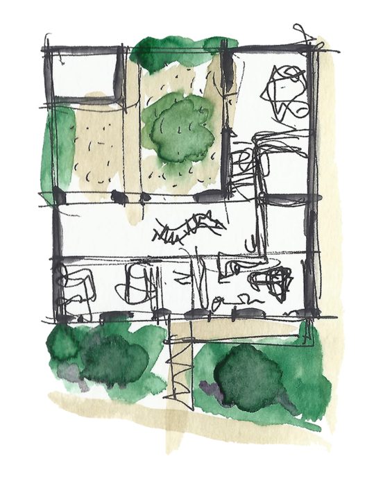 VIRA_arquitectura_Hospedaje_Doña_Elvira_Boceto_Plano