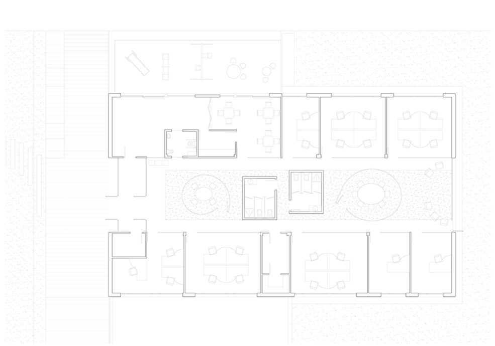 VIRA_arquitectura_Oficinas_León_Research_Planta_0_Situación