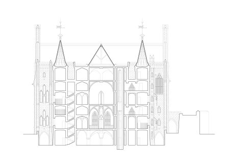 VIRA_arquitectura_Restauración_del_Palacio_Episcopal_Astorga_Gaudí_Sección_Longitudinal